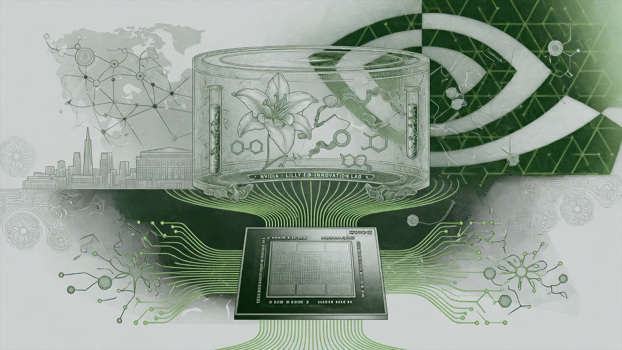 Cover illustration for NVIDIA and Eli Lilly Launch Up to $1B AI Co-Innovation Lab for Drug Discovery