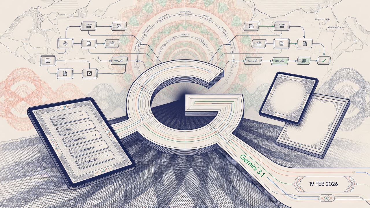 Cover illustration for Google Releases Gemini 3.1 Pro for Complex Multi-Step Tasks