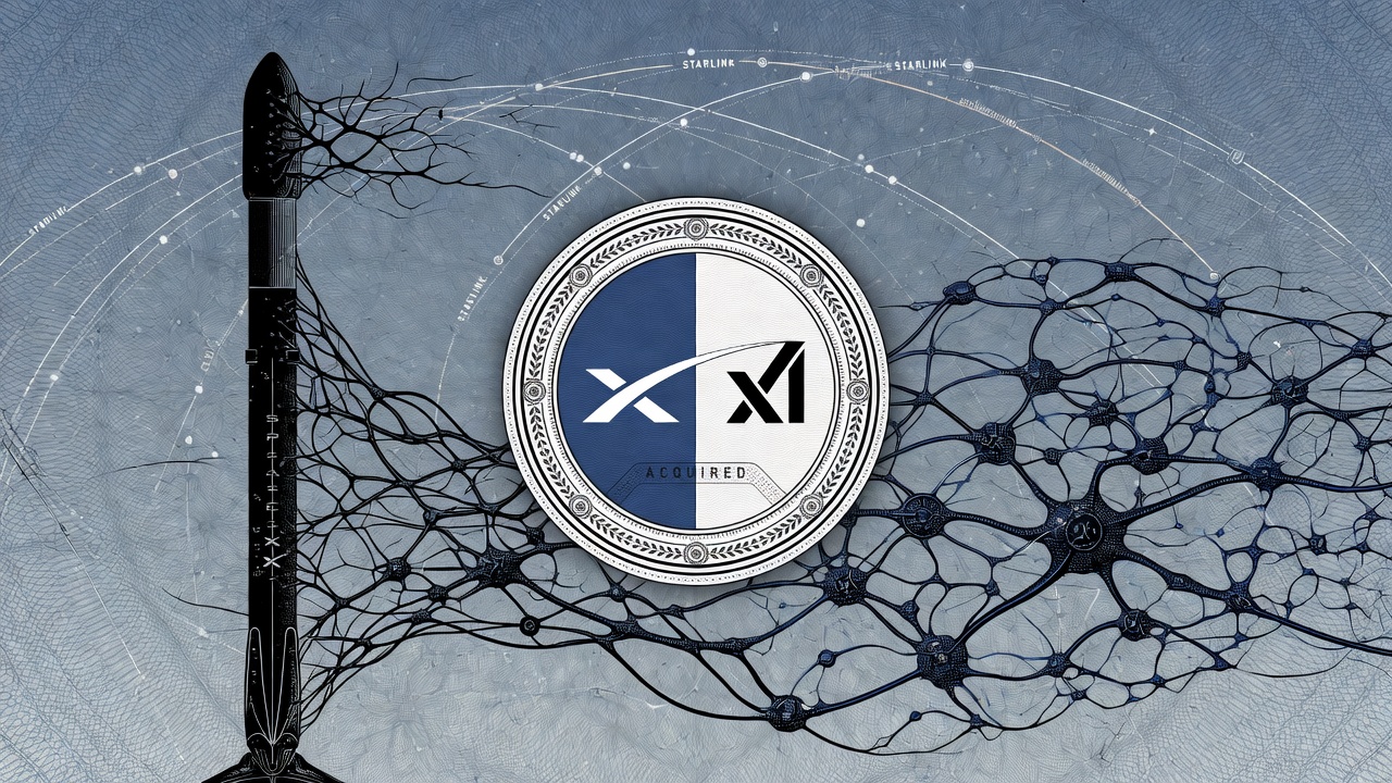 Cover illustration for SpaceX Acquires xAI, Unifying Rockets and Grok Under One Empire