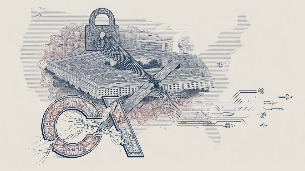 Cover illustration for Pentagon Designates Anthropic a Supply Chain Risk Over AI Safeguards Dispute