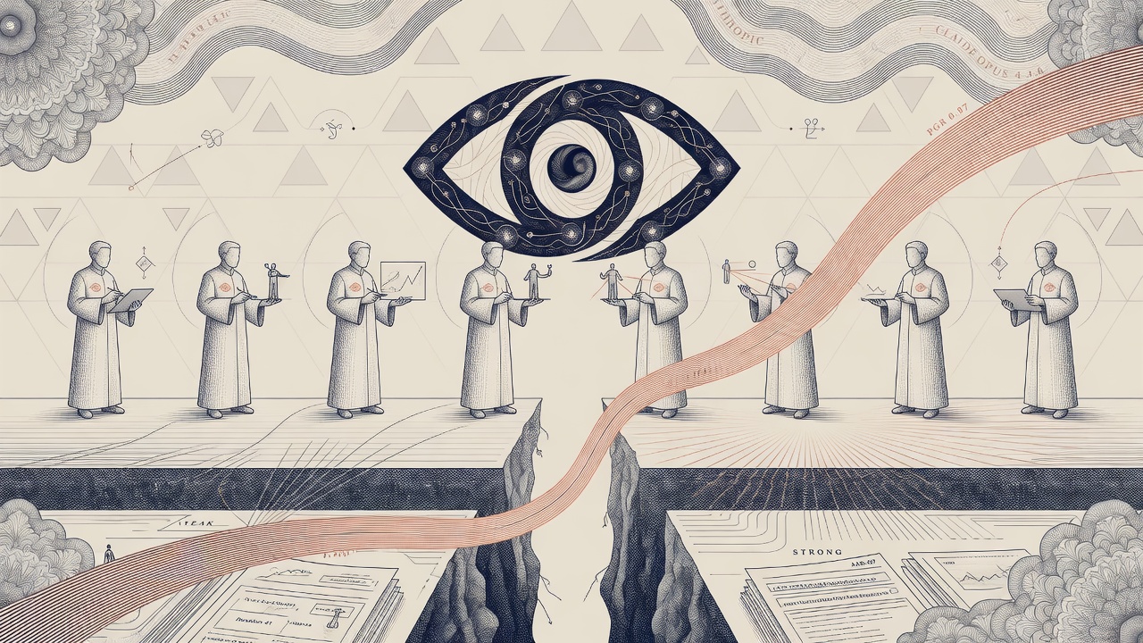 Cover illustration for Anthropic's Automated Alignment Researchers Recover 97% of the Performance Gap in Weak-to-Strong Supervision Study