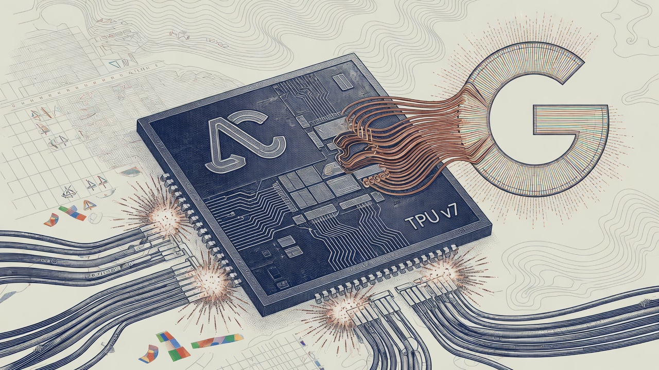 Cover illustration for Anthropic Secures Multiple Gigawatts of Next-Generation TPU Capacity from Google and Broadcom