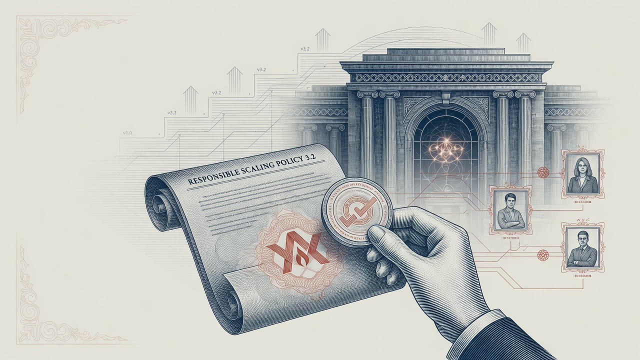 Cover illustration for Anthropic Updates Responsible Scaling Policy to Version 3.2
