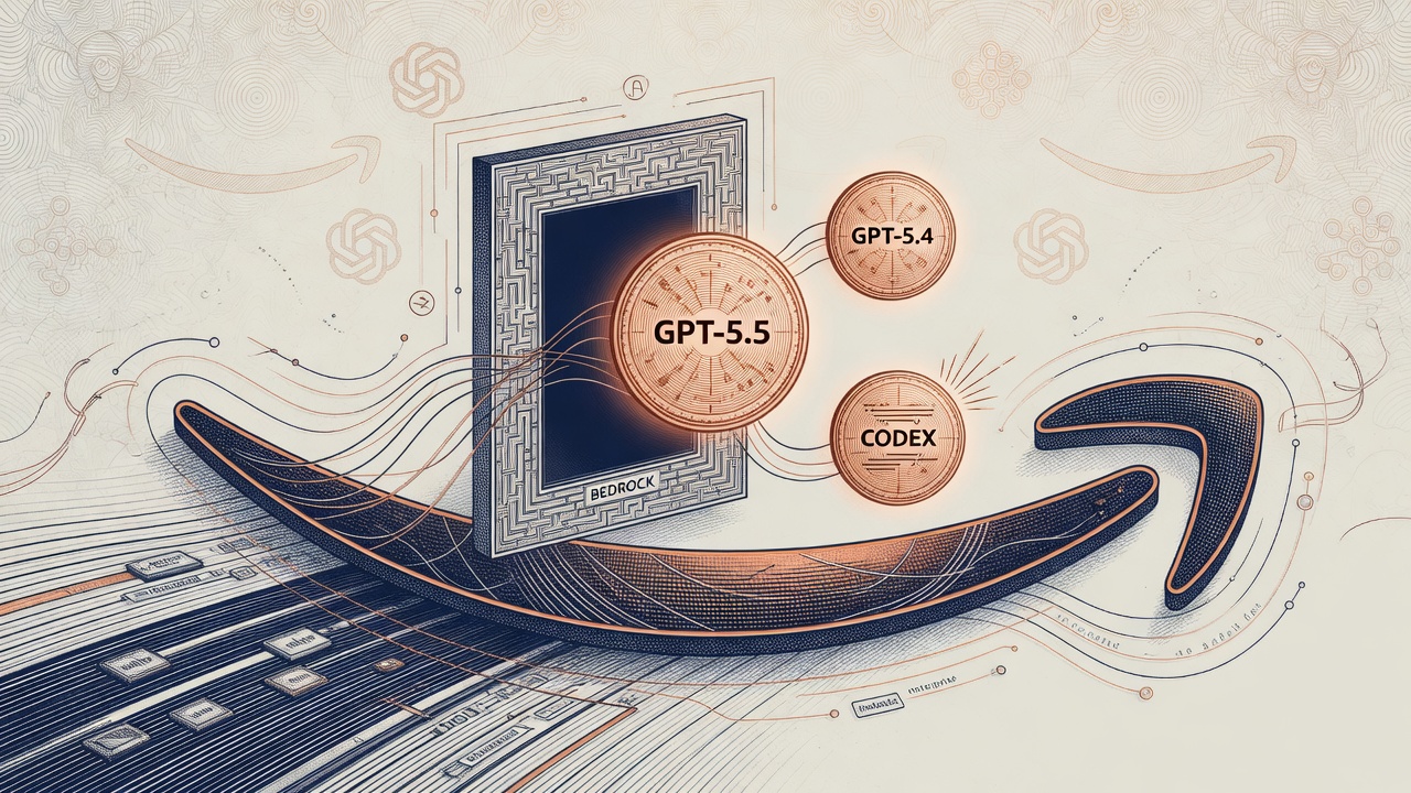 Cover illustration for AWS Brings OpenAI GPT-5.5, GPT-5.4, and Codex to Amazon Bedrock
