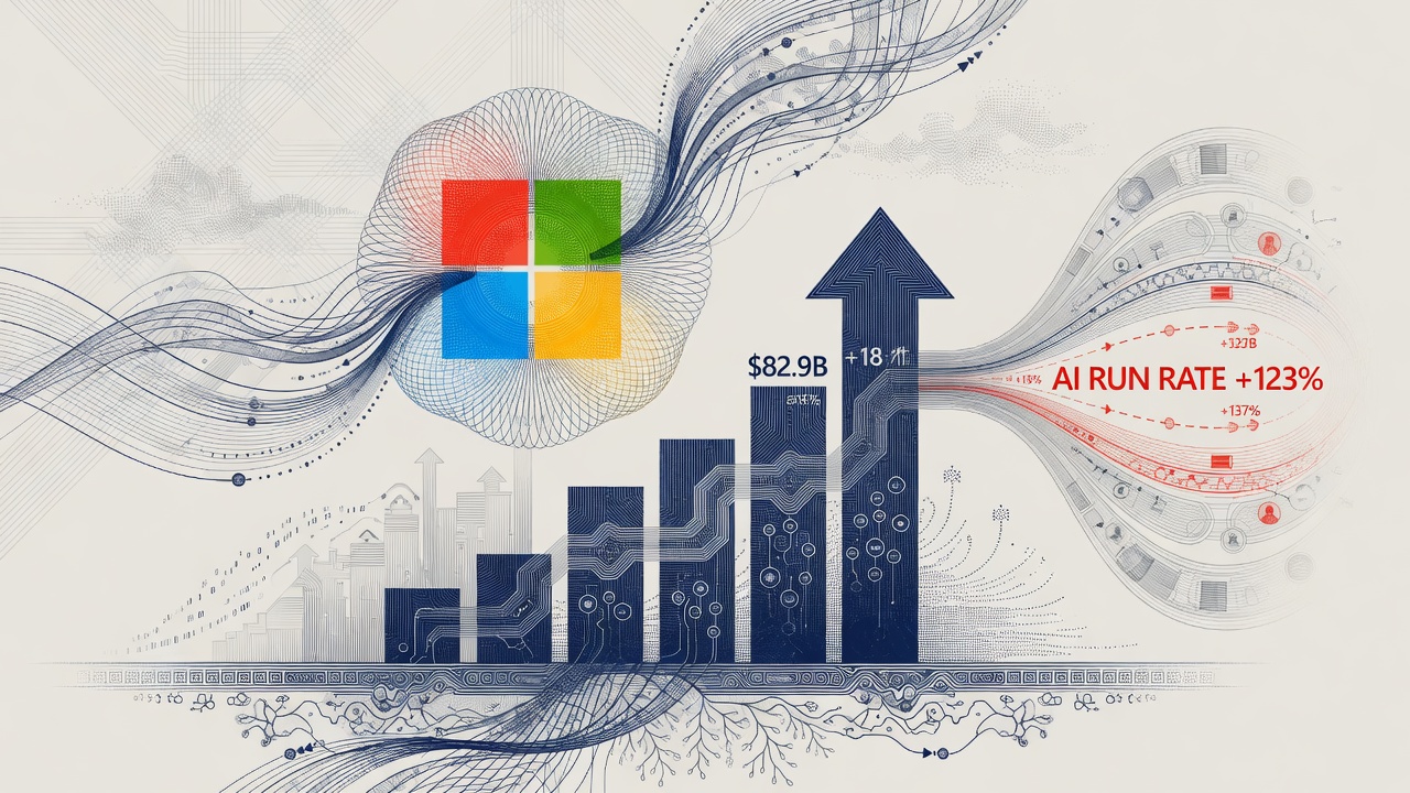 Cover illustration for Microsoft Reports Record FY26 Q3 Results Fueled by Cloud and AI
