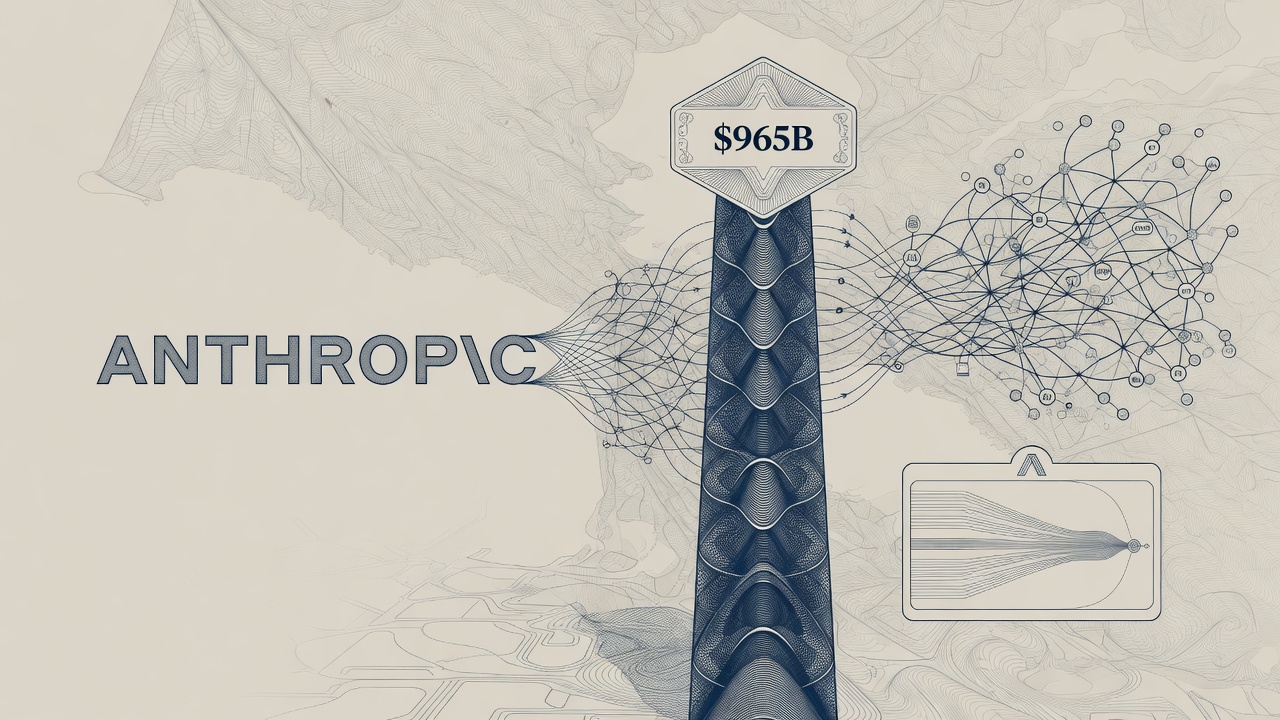 Cover illustration for Anthropic Raises $65 Billion Series H at $965 Billion Valuation, Surpassing OpenAI