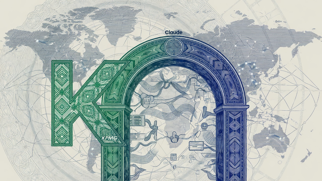Cover illustration for KPMG and Anthropic Sign Global Alliance, Launch Digital Gateway Powered by Claude