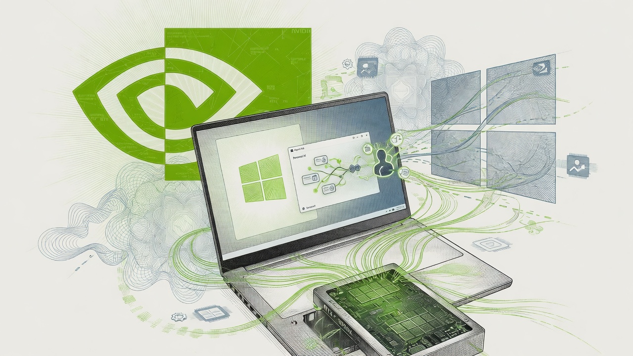 Cover illustration for NVIDIA and Microsoft Unveil RTX Spark Windows PCs for Personal AI Agents
