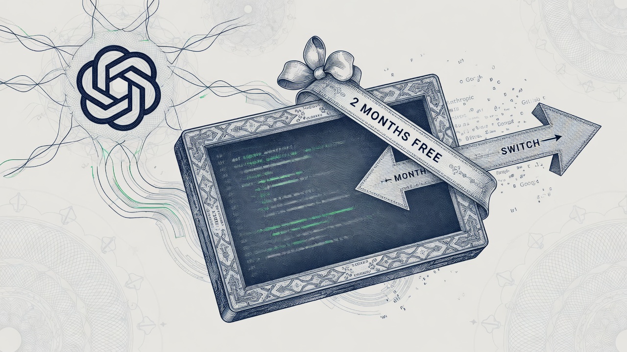 Cover illustration for OpenAI Offers Two Months of Free Codex to Companies Switching from Competitors