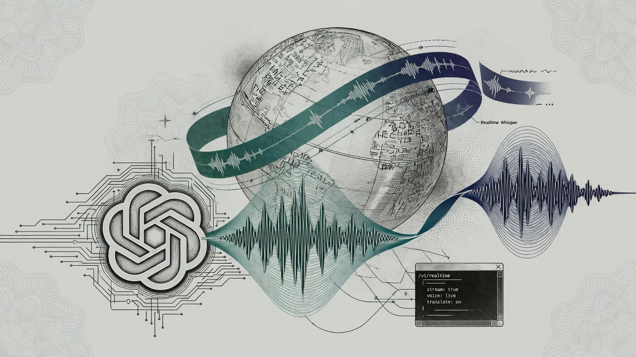 Cover illustration for OpenAI Ships GPT-Realtime-2, Live Translate, and Realtime Whisper in the API