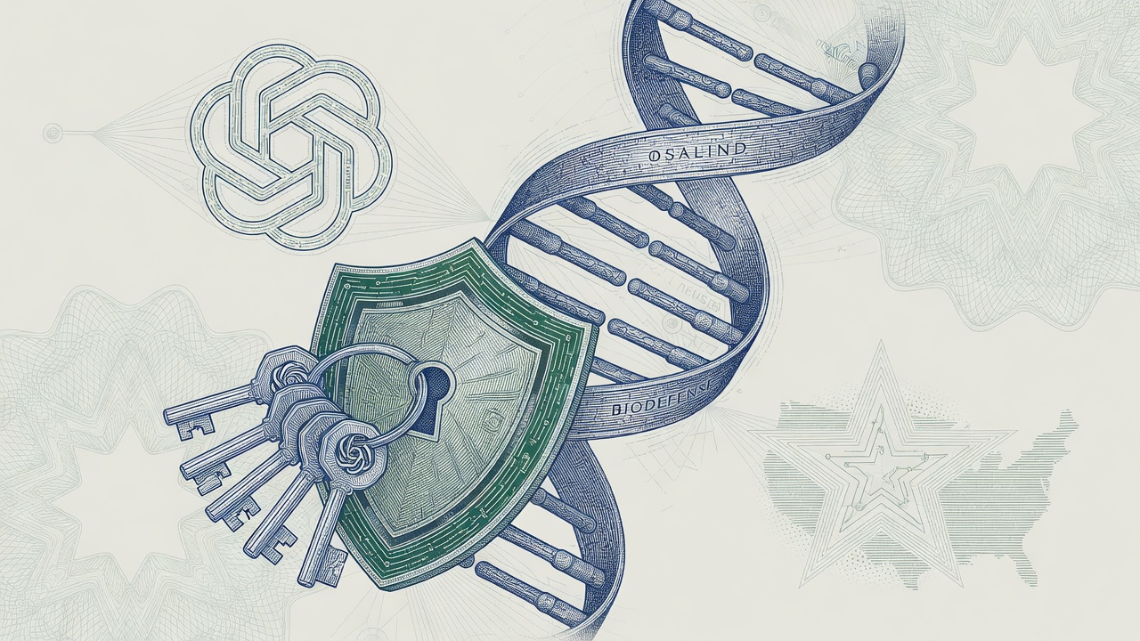Cover illustration for OpenAI Launches Rosalind Biodefense for Trusted Developers and Government Partners