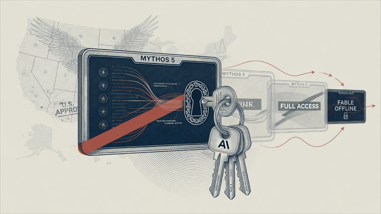 Cover illustration for U.S. Approves Partial Mythos 5 Restore for Trusted Partners; Fable Still Offline