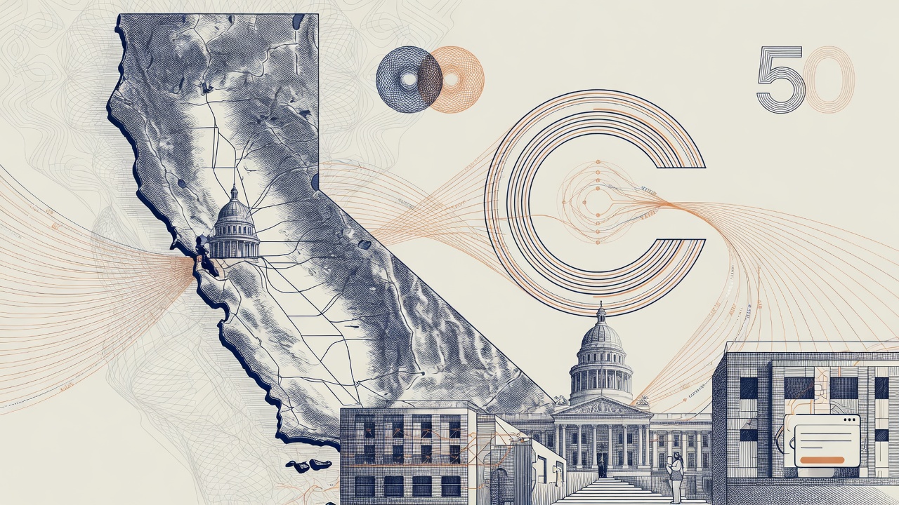 Cover illustration for California Partners With Anthropic for Statewide Claude Access at 50% Off