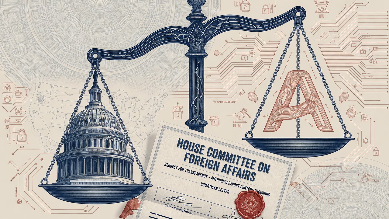 Cover illustration for Bipartisan House Lawmakers Demand Commerce Transparency on Anthropic Export Controls