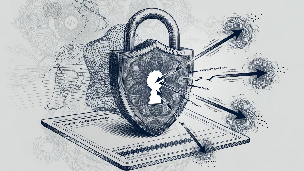 Cover illustration for OpenAI Expands ChatGPT Lockdown Mode Against Prompt-Injection Data Theft