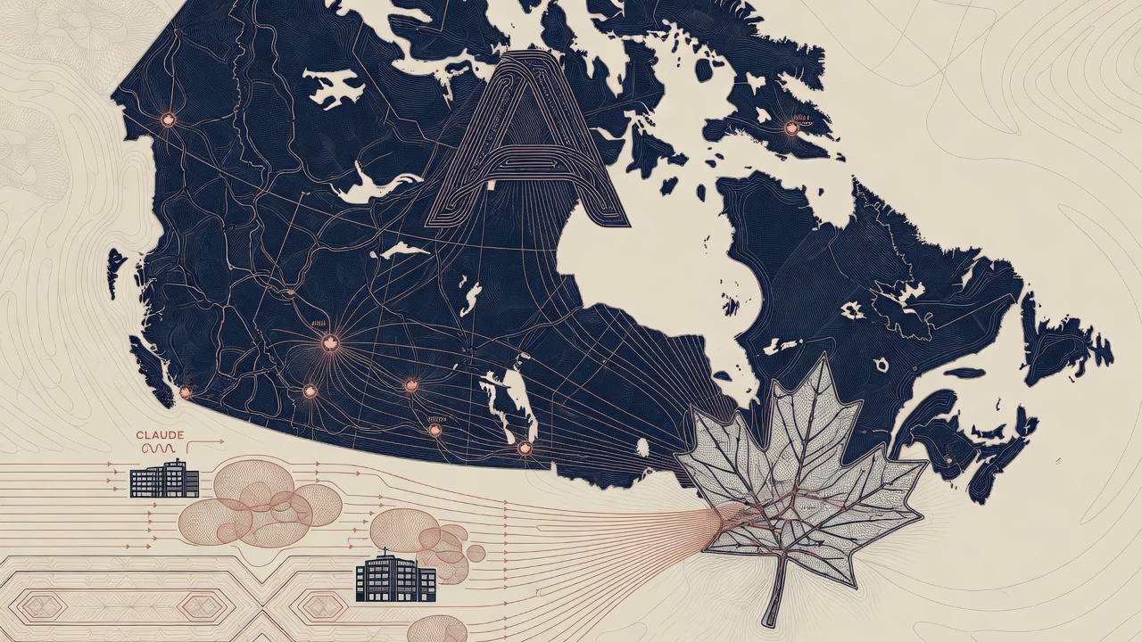 Cover illustration for Anthropic Commits $10M CAD to Canadian AI Research Institutes
