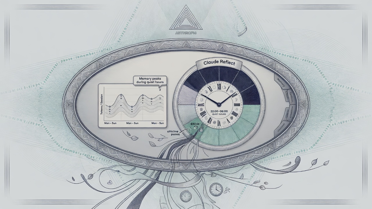 Cover illustration for Anthropic Ships Claude Reflect Dashboard for Usage Patterns and Quiet Hours