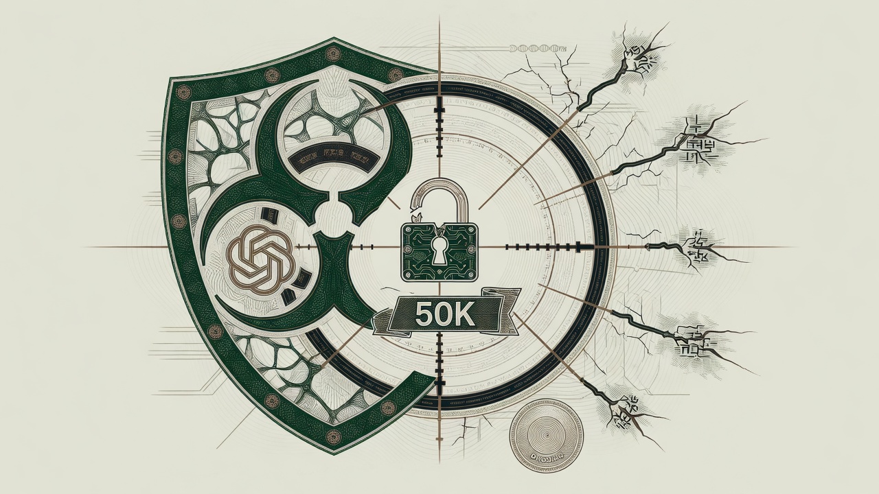 Cover illustration for OpenAI Doubles Bio Bug Bounty to $50K and Makes It Ongoing for GPT-5.6