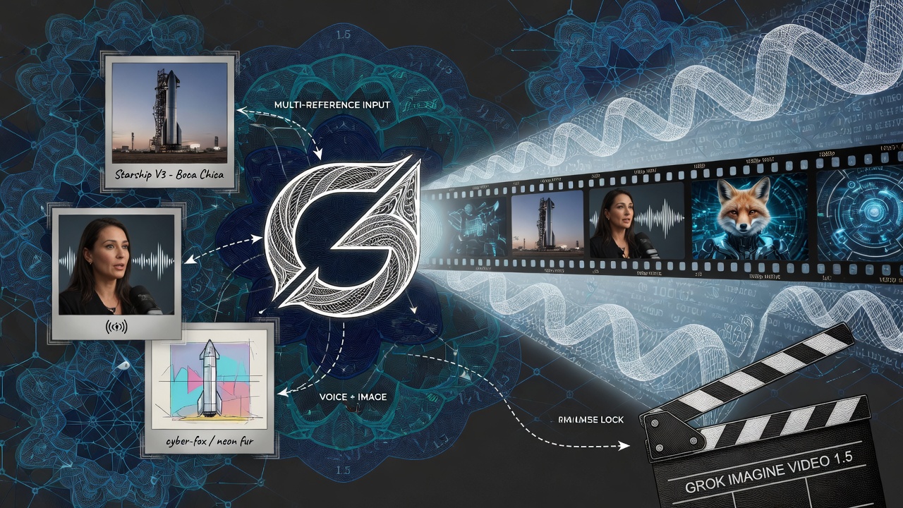 Cover illustration for SpaceXAI Adds Multi-Reference and 1080p to Imagine Video 1.5