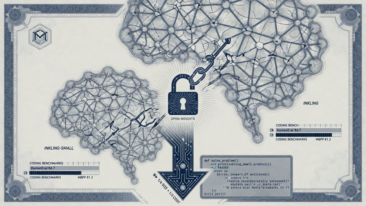 Cover illustration for Thinking Machines Releases Inkling-Small Open Weights