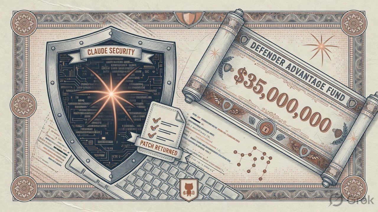 Cover illustration for Anthropic Puts Mythos 5 in Claude Security and Launches a $35 Million Defender Fund