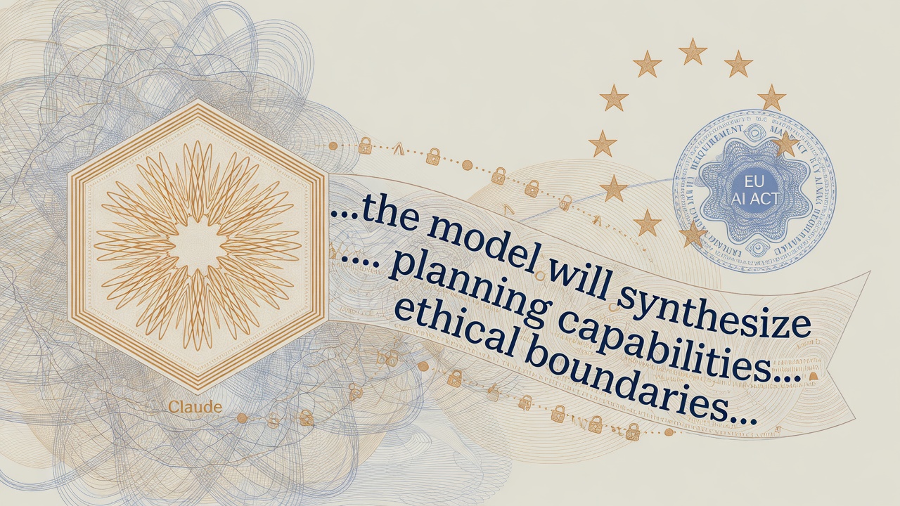Cover illustration for Anthropic Will Watermark Future Claude Text to Meet the EU AI Act