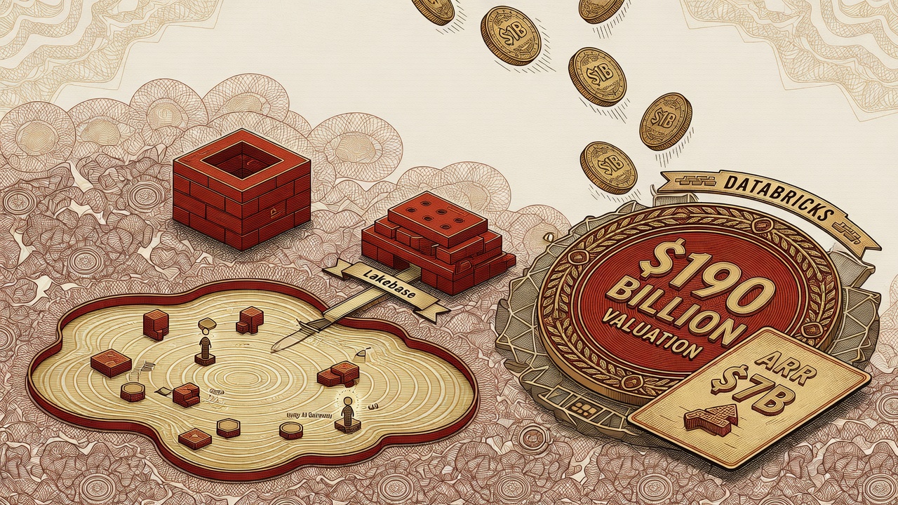 Cover illustration for Databricks Closes $5 Billion Round at $190 Billion, Crossing $7 Billion ARR