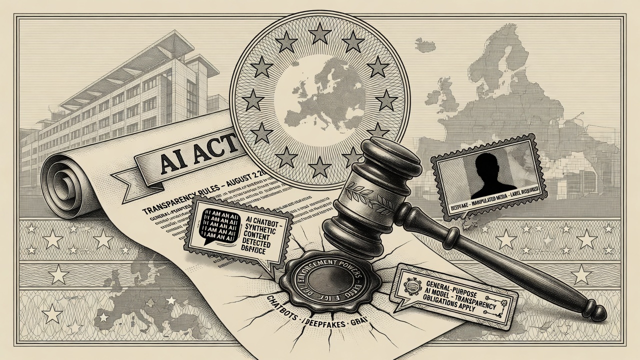 Cover illustration for EU AI Act Enforcement Powers Kick In as Transparency Rules Apply