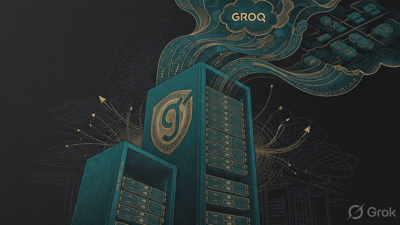 Cover illustration for Groq Raises $350 Million at $3.5 Billion as It Rebuilds as a Neocloud