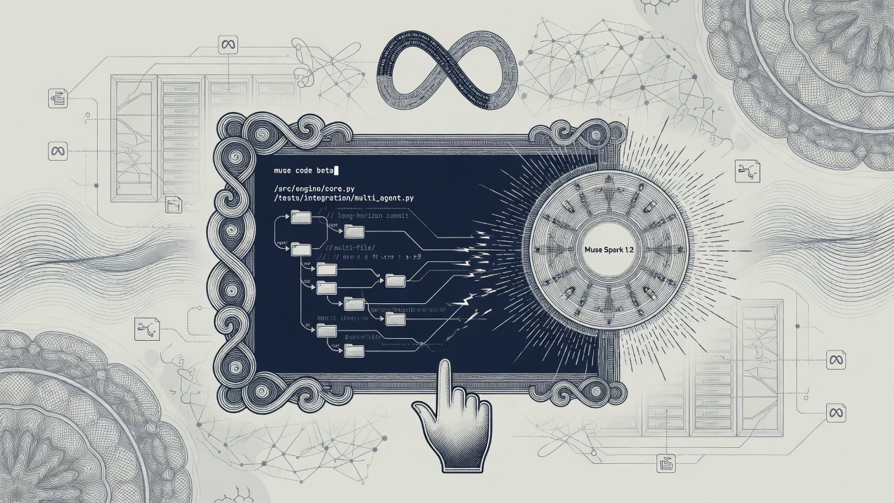 Cover illustration for Meta Launches Muse Code Beta and Muse Spark 1.2 Coding Model