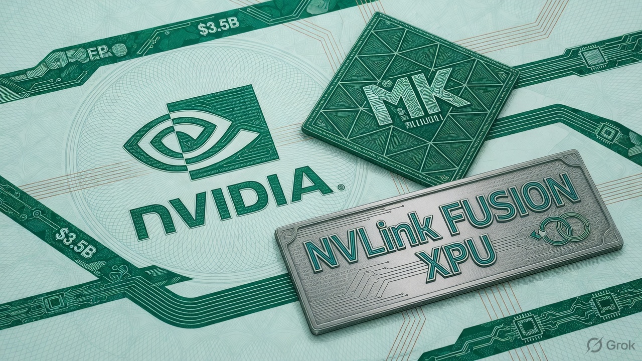 Cover illustration for Nvidia Puts $3.5 Billion Into MediaTek Convertibles and Opens NVLink Fusion for Custom XPUs