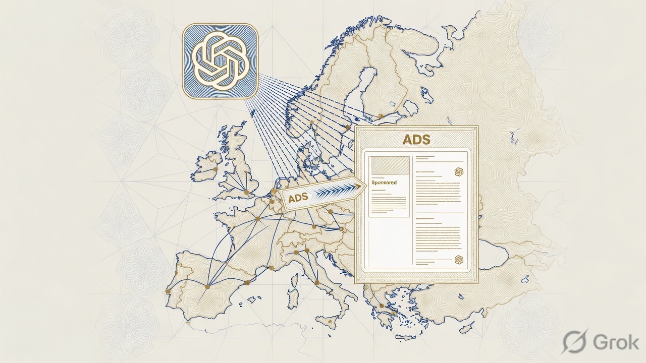 Cover illustration for ChatGPT Ads Expand to 31 European Markets, OpenAI’s Largest Ads Push