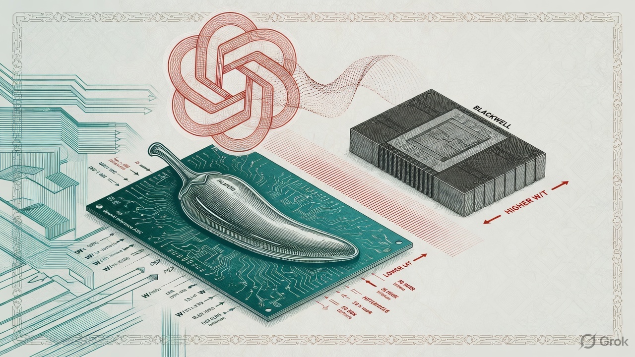 Cover illustration for OpenAI Publishes Jalapeño Inference Numbers Against Blackwell