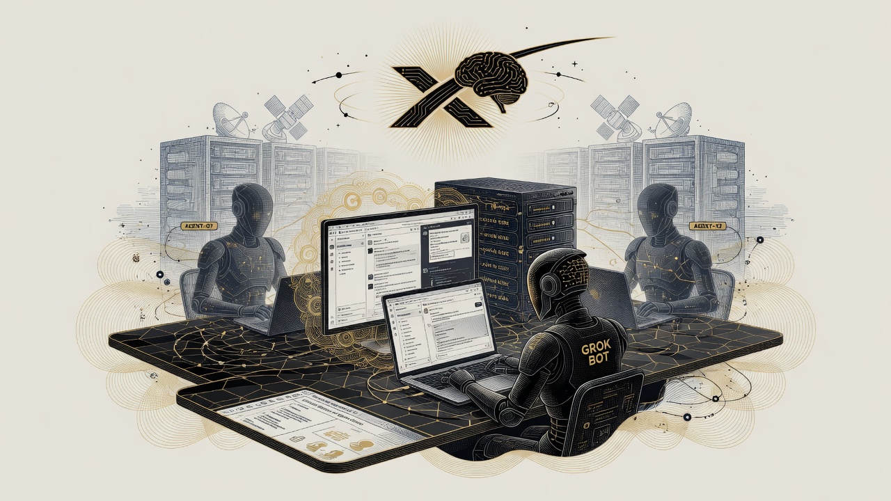 Cover illustration for SpaceXAI Opens Grok Bot Beta, Persistent AI Teammates With Their Own Computer