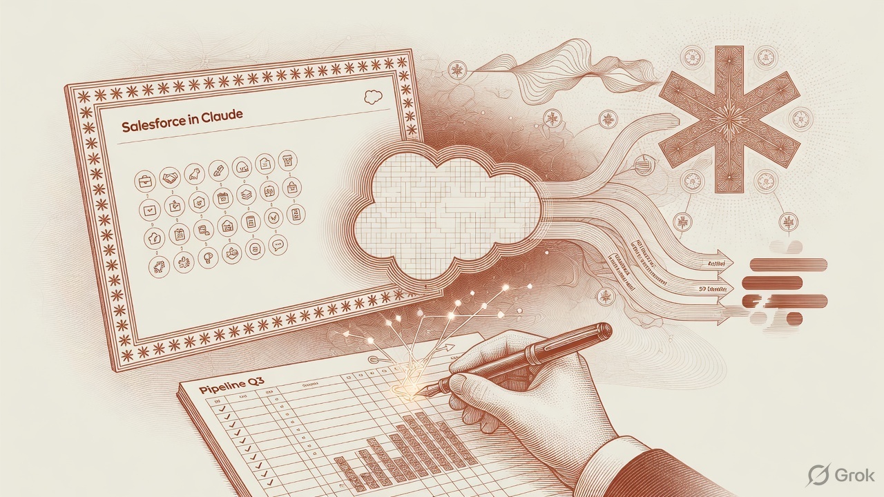 Cover illustration for Anthropic Releases Salesforce in Claude, a 37-Skill Seller Plugin