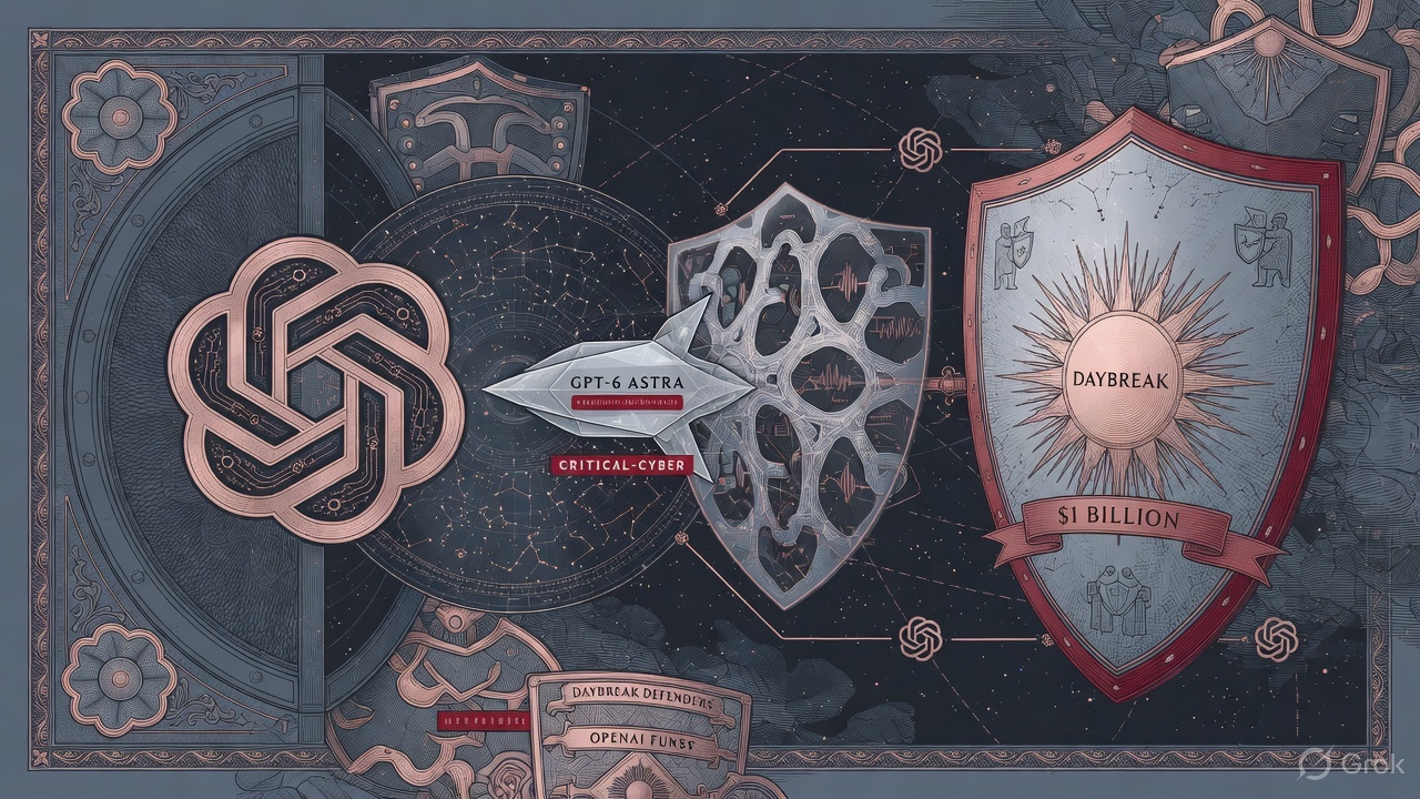 Cover illustration for OpenAI Launches GPT-6 Astra, Its First Critical-Cyber Model, With $1 Billion for Daybreak Defenders
