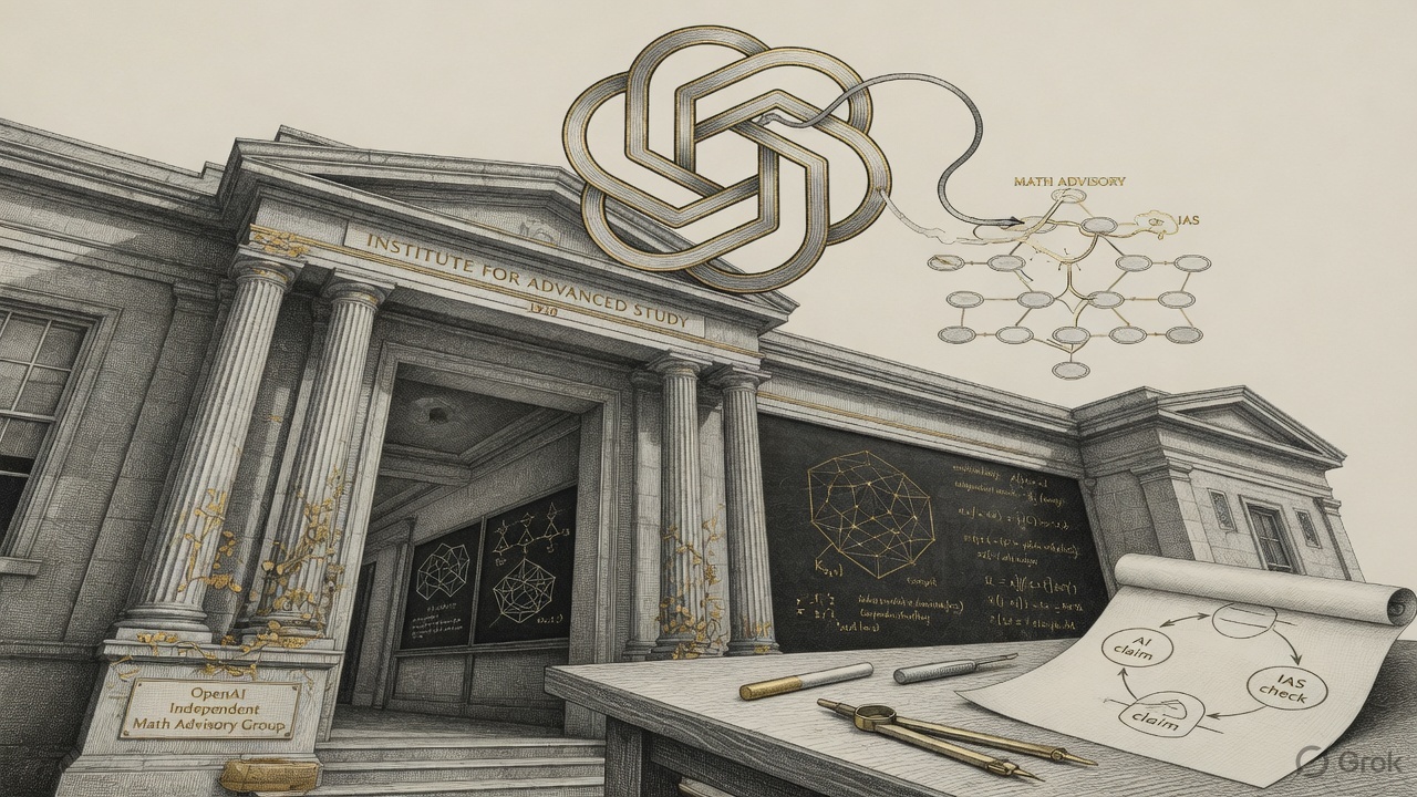 Cover illustration for OpenAI Backs an Independent Math Advisory Group Hosted at the Institute for Advanced Study
