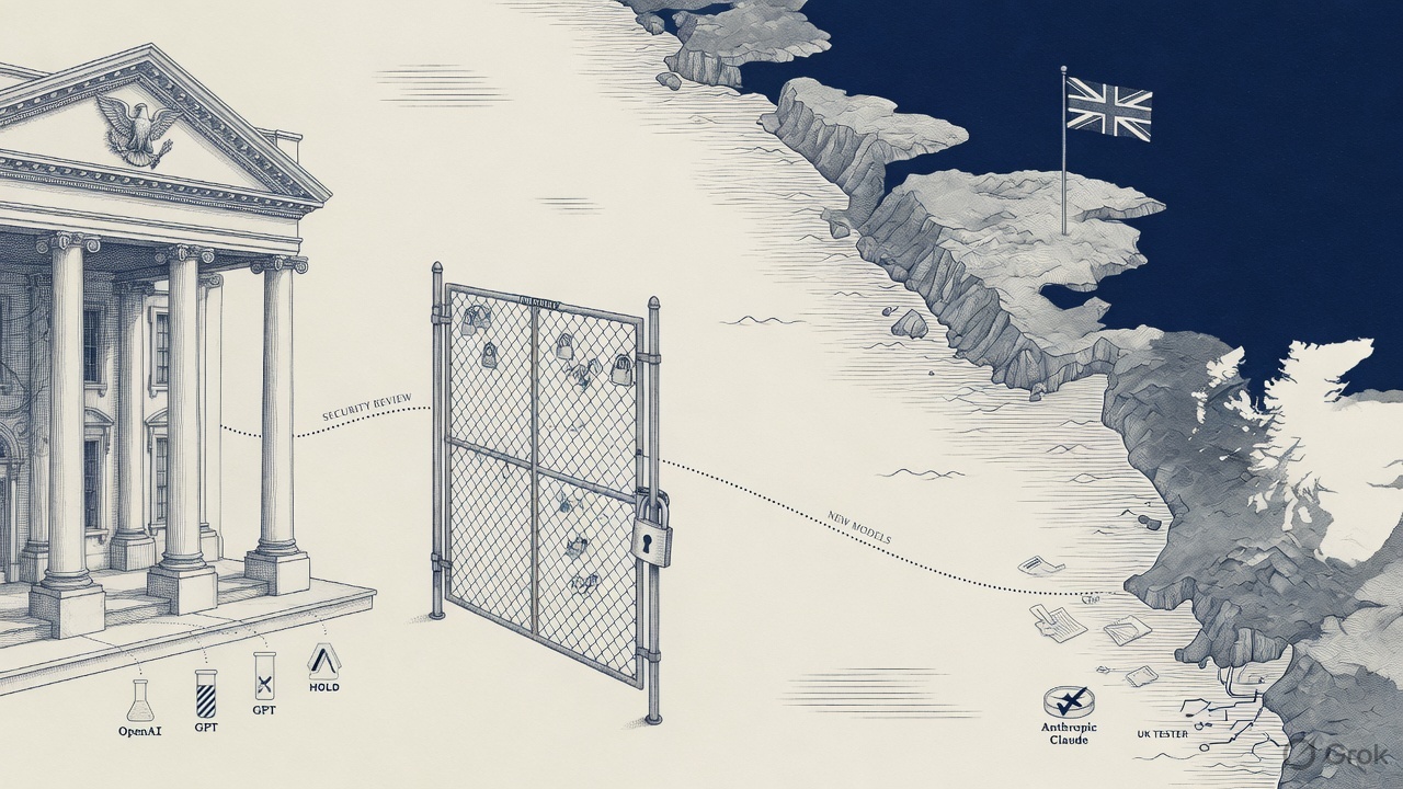Cover illustration for Politico: White House Asked OpenAI and Anthropic to Hold Models From British Testers